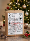 10x Barbie Santa Delivery Parcel Labels North Pole Christmas Stickers